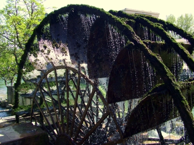 Roue aube courbe poncelet